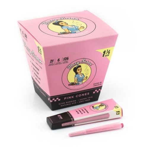 Blazy Susan 1 1/4 Cones Pink 21ct Box 6pk