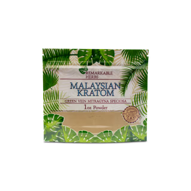 Remarkable Herbs 1oz Malaysina Green Vein Kratom Powder
