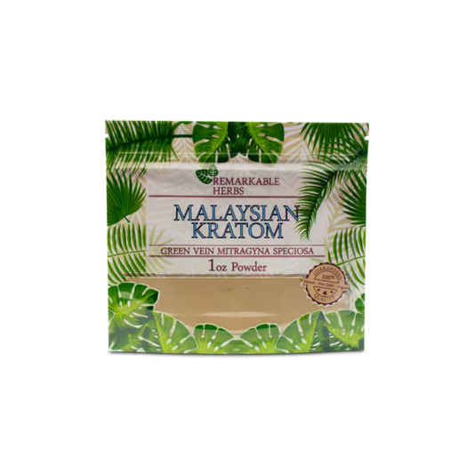 Remarkable Herbs 1oz Malaysina Green Vein Kratom Powder