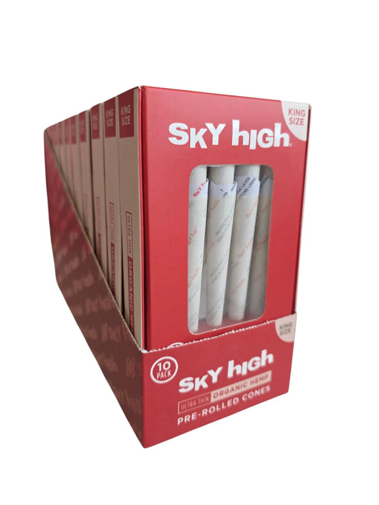 Sky High Cones King Size Organic Hemp 10ct 10pk