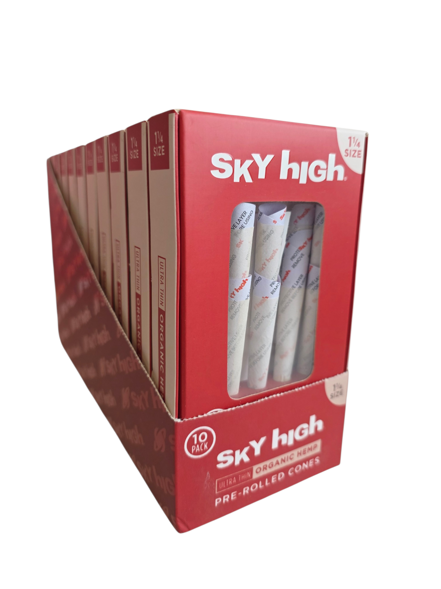 Sky High Cones 1 1/4  Size Organic Hemp 10ct 10pk