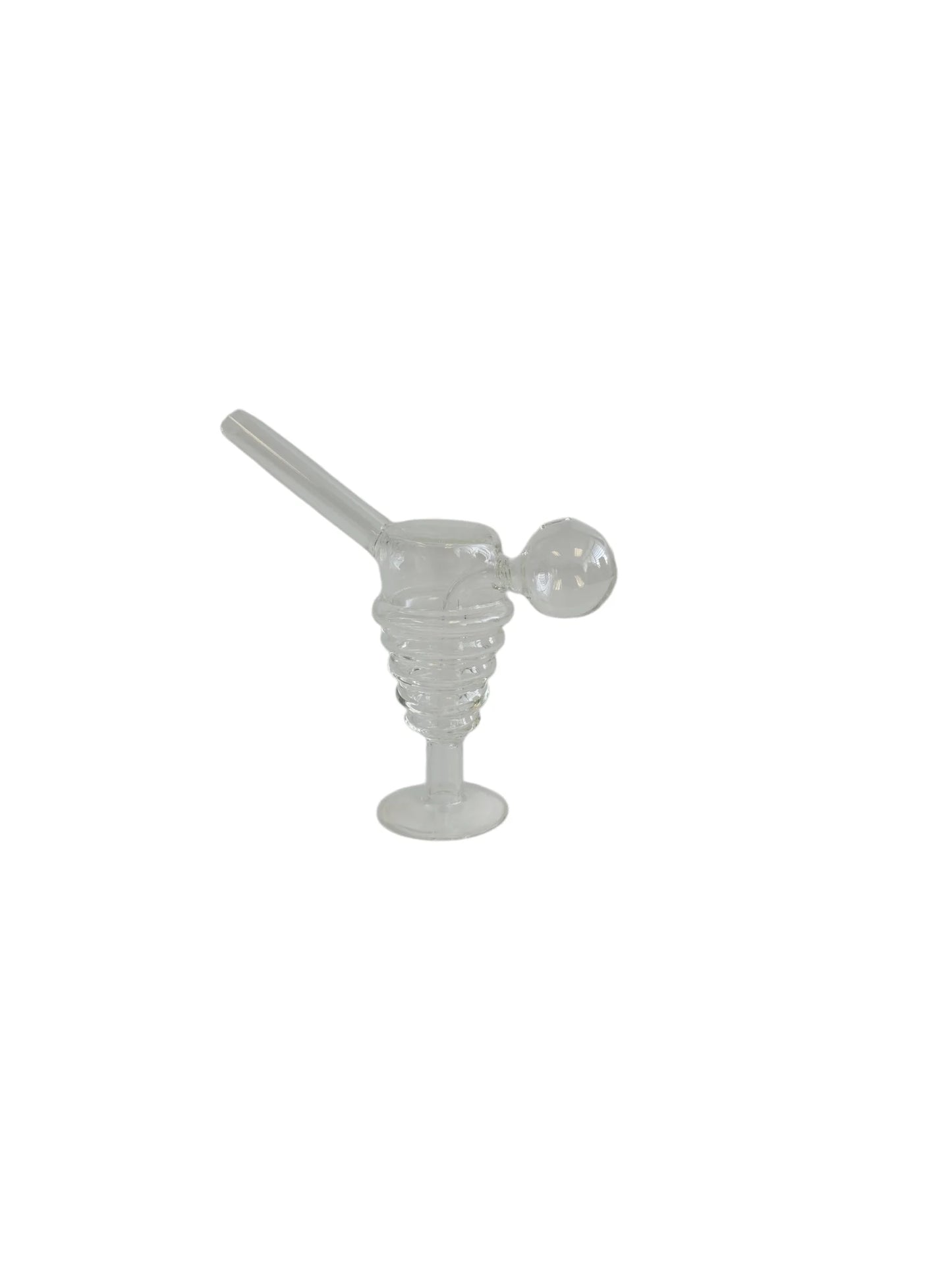 4" Ribbed Fix OIl Burner Bong