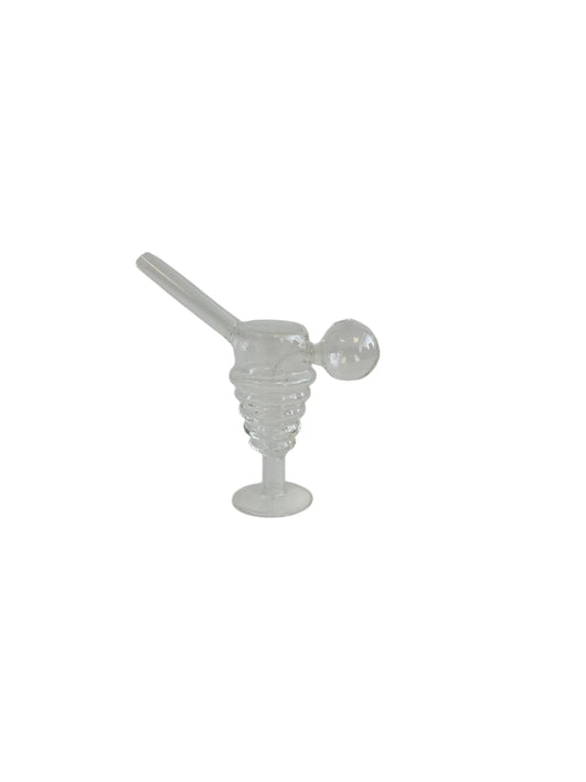4" Ribbed Fix OIl Burner Bong