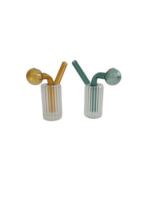 4" Ribbed OIl Burner Bong Mix
