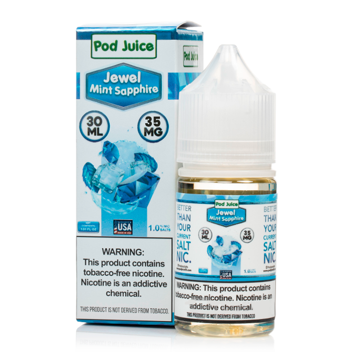 Pod Juice Jewel Mint Sapphire 35mg 30ml Salt Nic