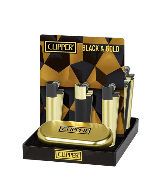 Clipper Classic Large Black & Gold - Matte/Shiny