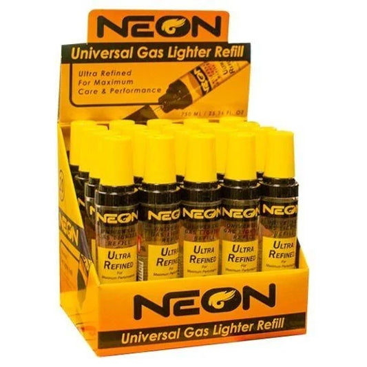 Neon Butane Gas 18ml 20ct Universal Gas Lighter Refill