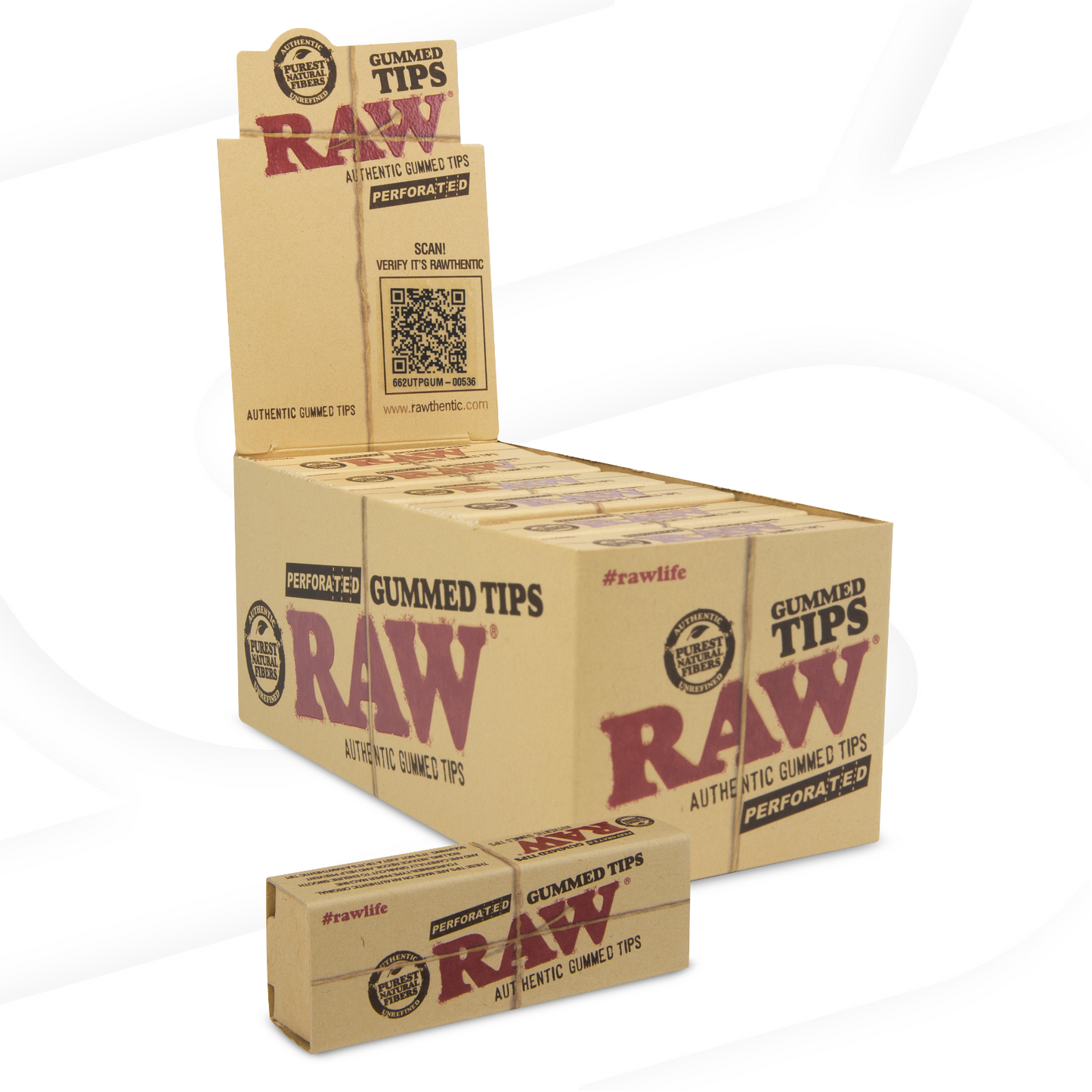 Raw Perforated Gummed Tips 24pk Per Box