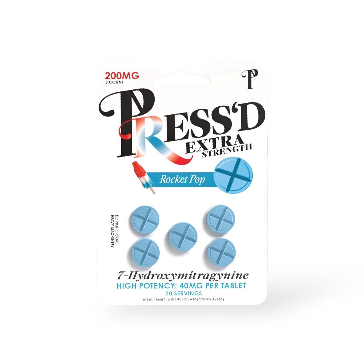 Press'd Extra Strength 40mg Rocket Pop 5ct 10pk