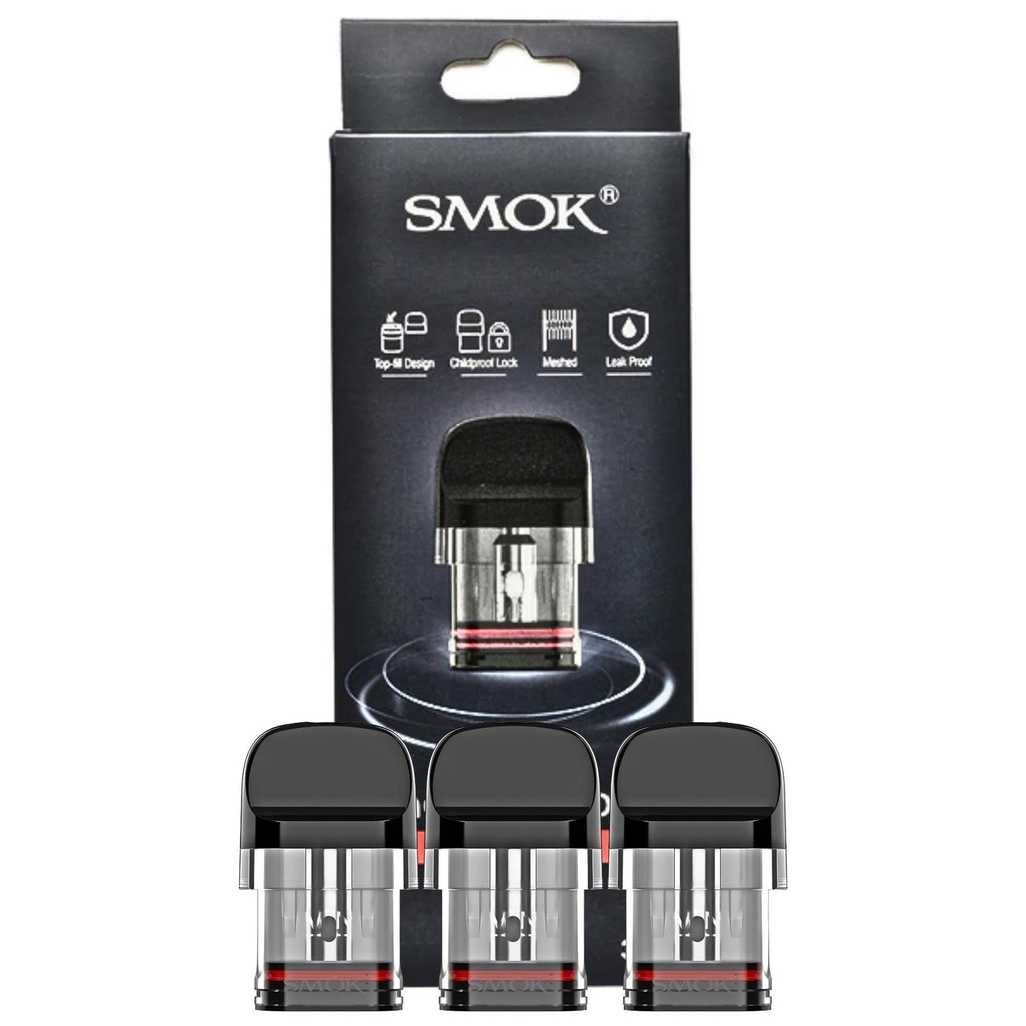 Smok Novo Replacement Pod 2ml 3pcs/Pack Meshed 0.6 oHm Pod