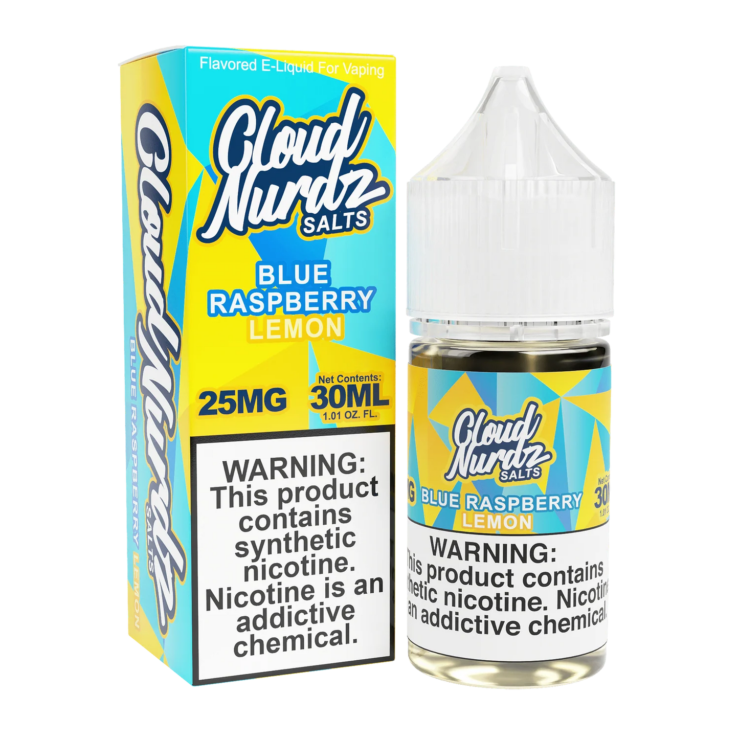 Cloud Nurdz Blue Raspberry Peach 25mg 30ml Salt Nic