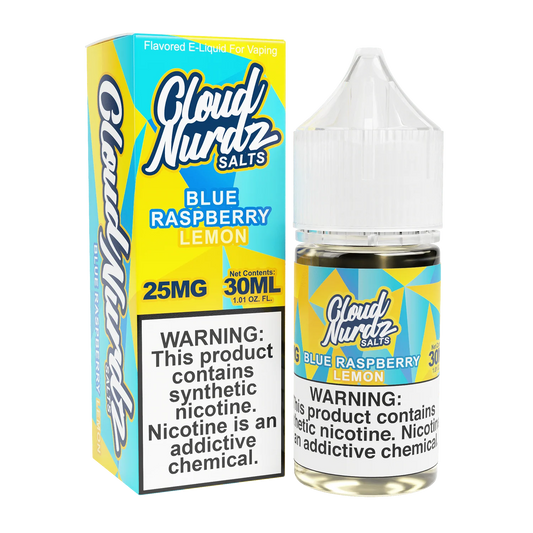 Cloud Nurdz Blue Raspberry Peach 25mg 30ml Salt Nic