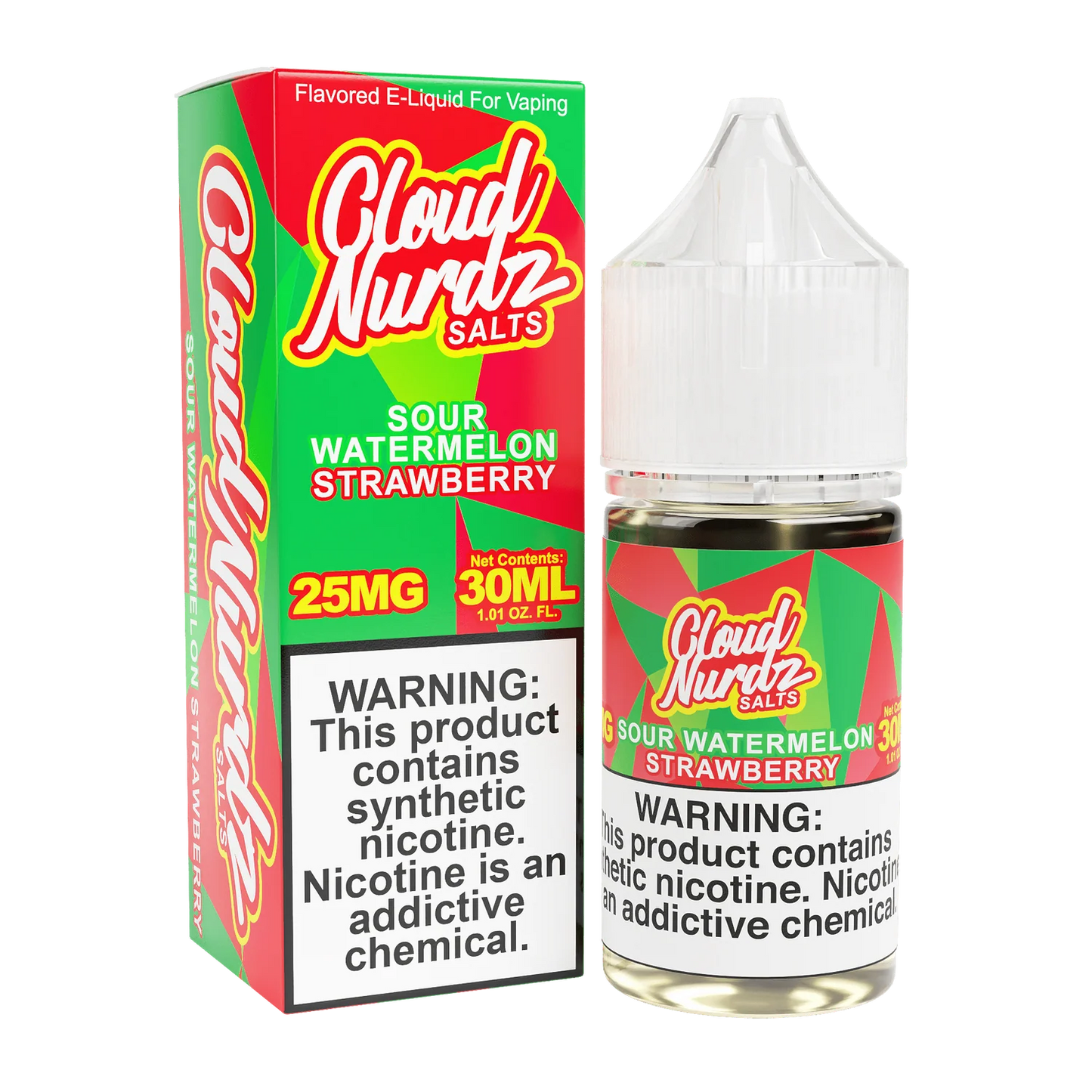 Cloud Nurdz Sour Watermelon Strawberry 25m 30ml Salt Nic