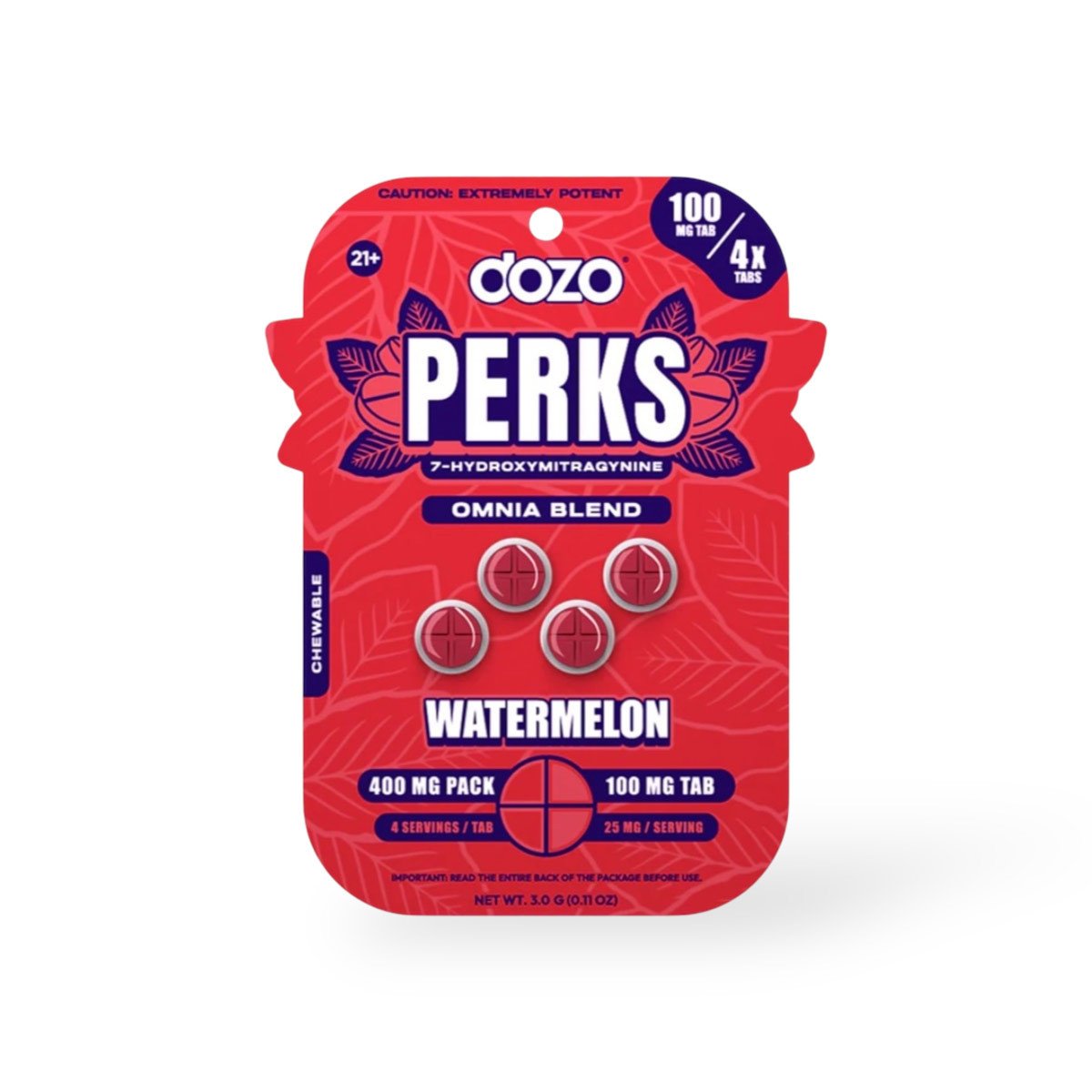 DozoPerks 100mg Watermelon 4ct 5pk