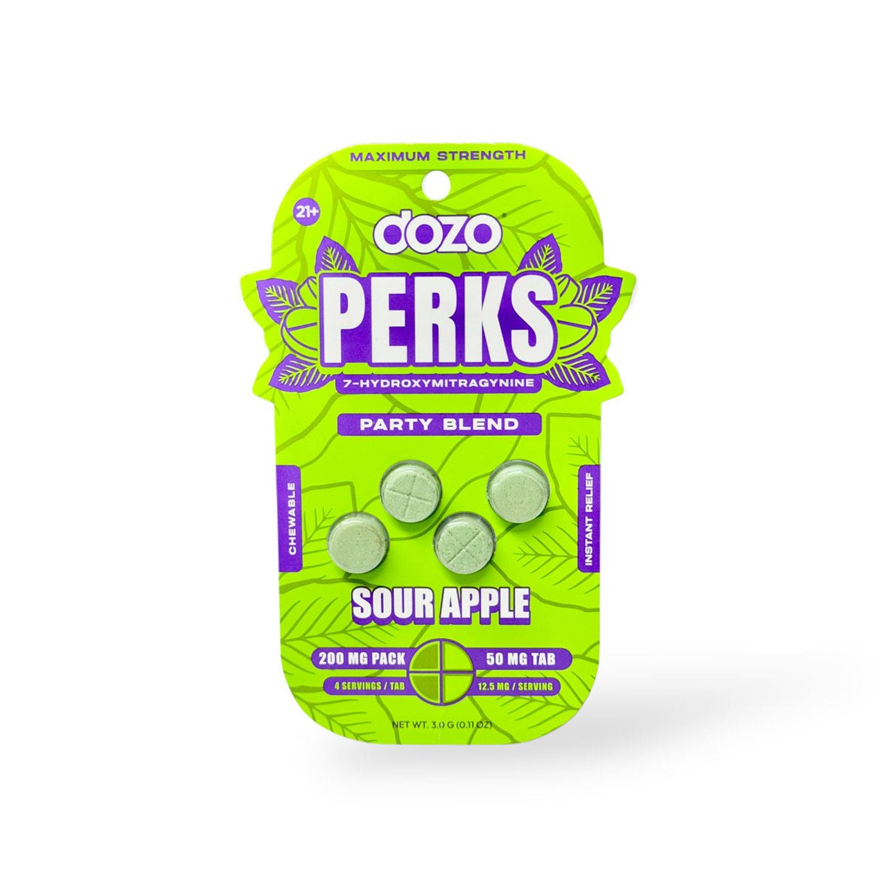 DozoPerks 50mg Sour Apple 4ct 10pk