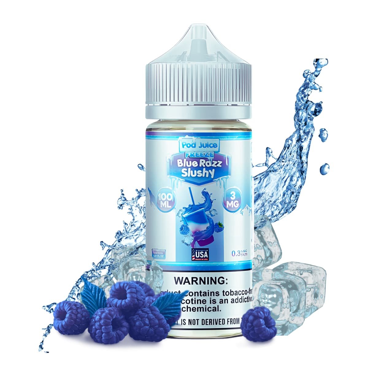 Pod Juice Blue Razz Slushy Freeze 3mg 100ml