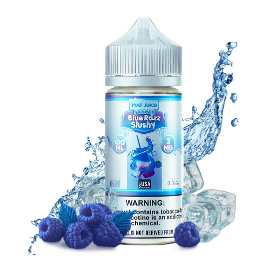 Pod Juice Blue Razz Slushy Freeze 3mg 100ml