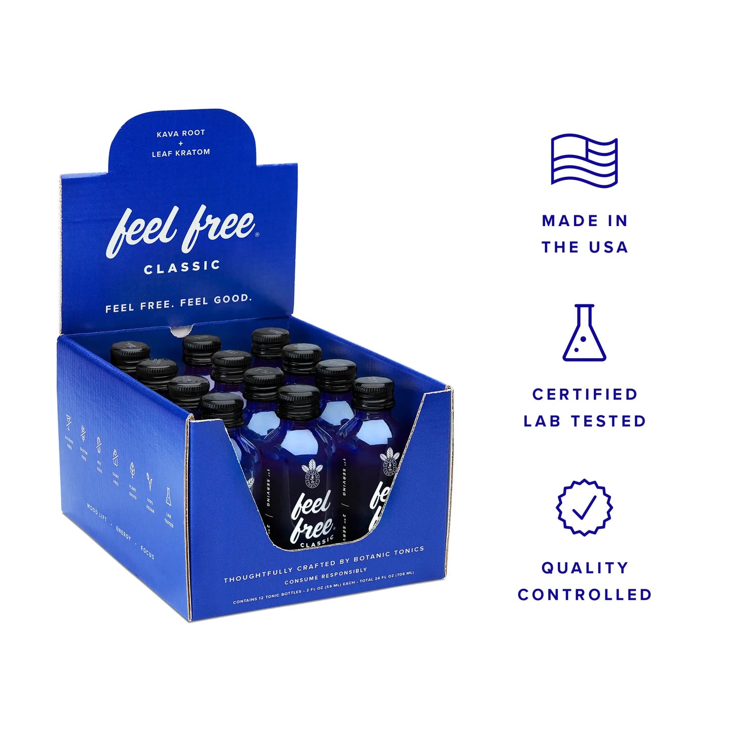 Feel Free Herbal Supplement 12ct Bottle