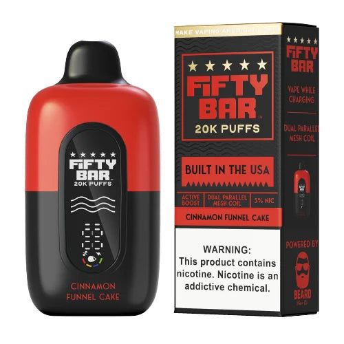 Fifty Bar 20k - Cinnamon Funnel Cake 5ct