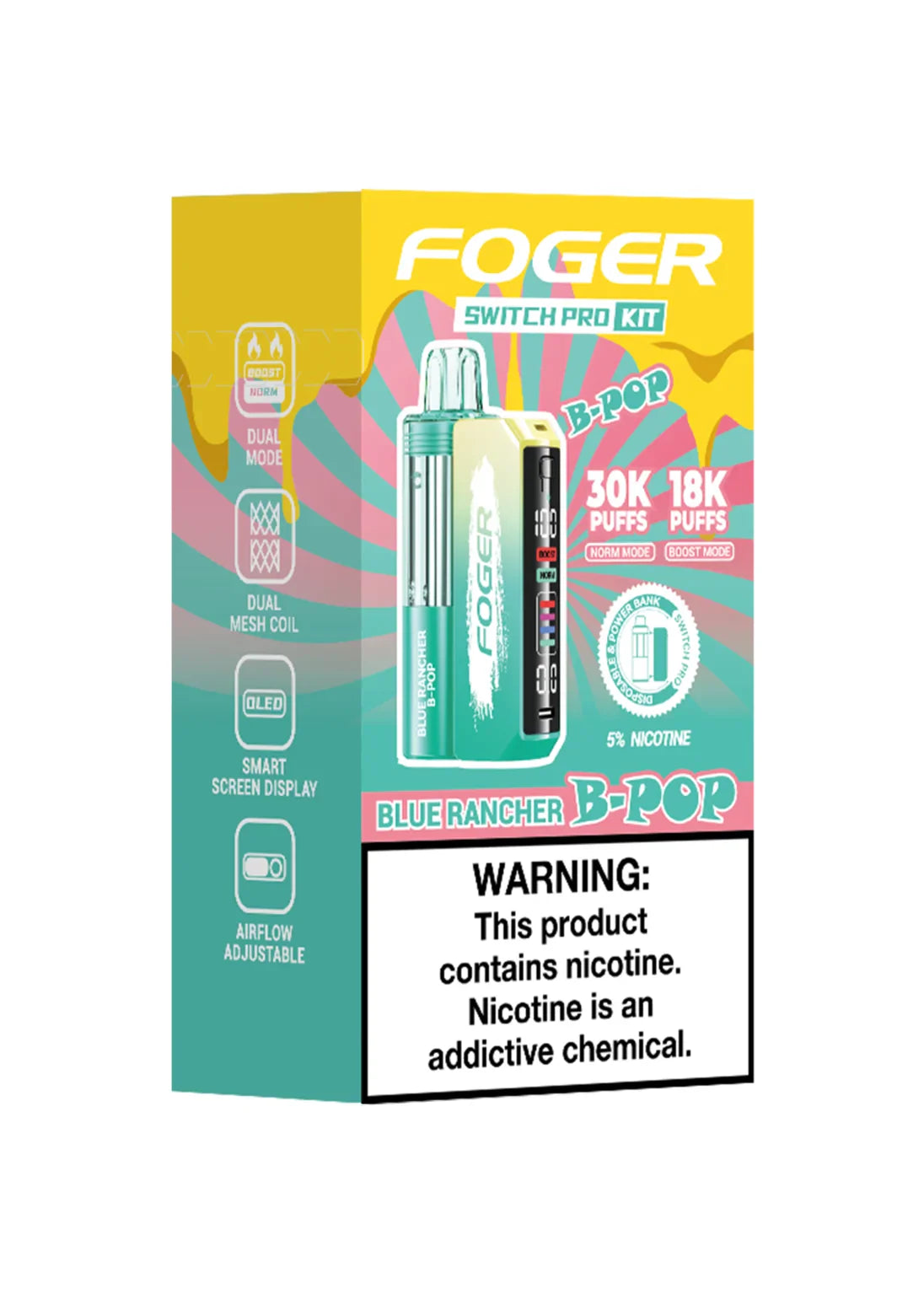Foger Switch Pro Kit 30k - Blue Rancher B-Pop 5ct