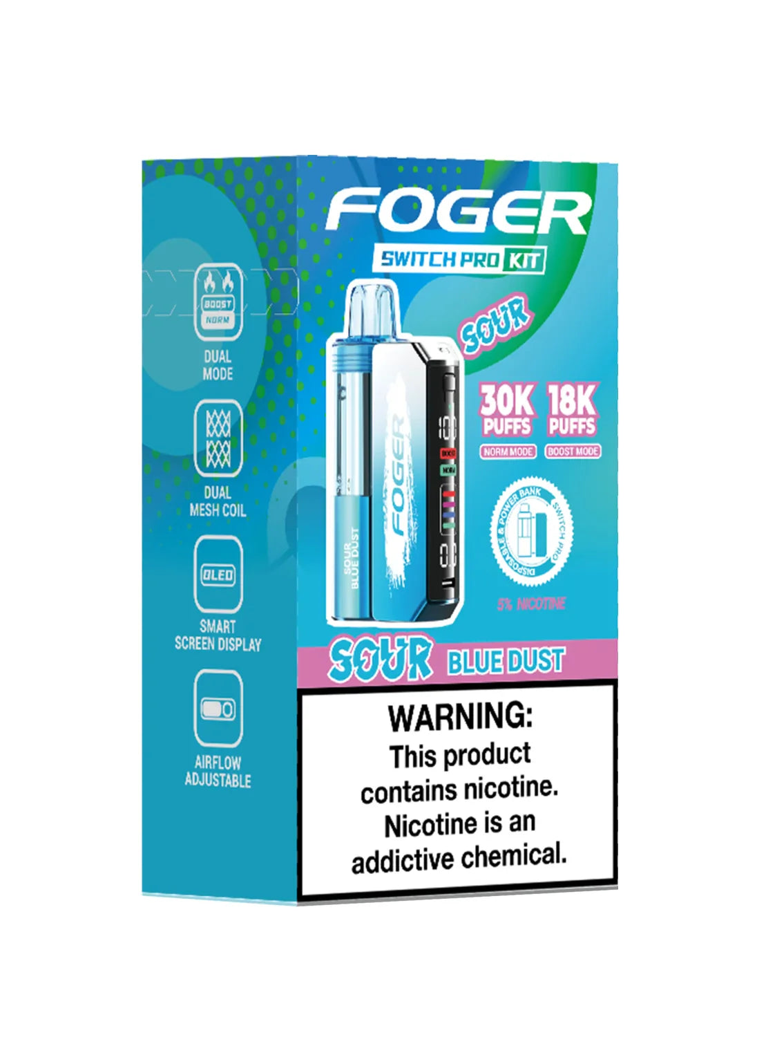 Foger Switch Pro Kit 30k - Sour Blue Dust 5ct