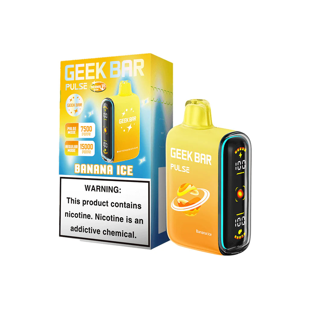 Geek Bar Pulse  Banana Ice 7500/15000k 5ct