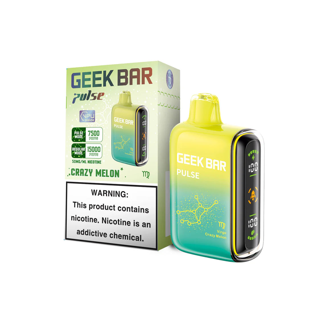 Geek Bar Pulse Crazy Melon 7500/15000k 5ct