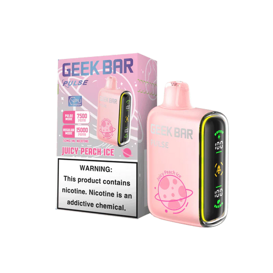 Geek Bar Pulse Juicy Peach Ice 7500/15000k 5ct