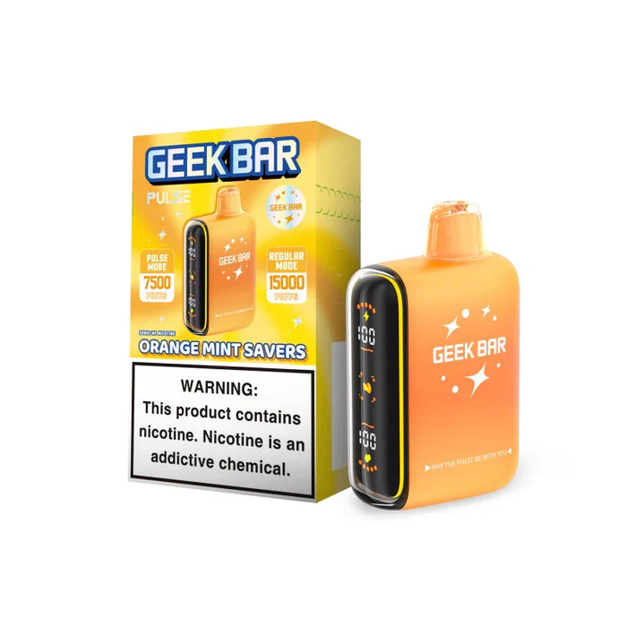 Geek Bar Pulse Orange Mint Savers 7500/15000k 5ct