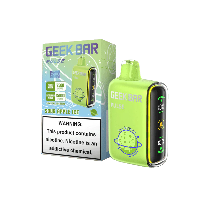 Geek Bar Pulse Sour Apple Ice 7500/15000k 5ct