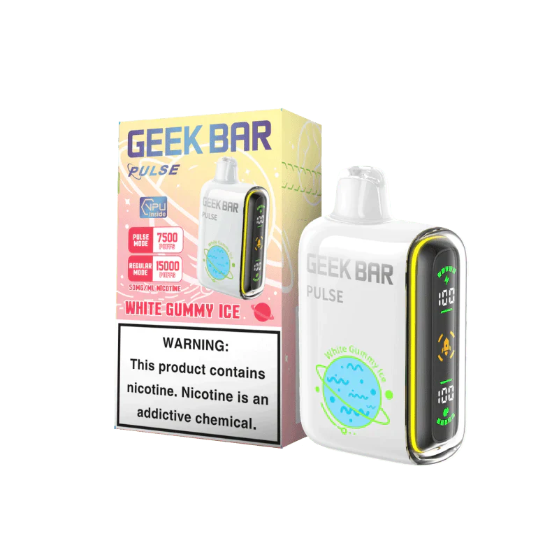 Geek Bar Pulse White Gummy Ice 7500/15000k 5ct