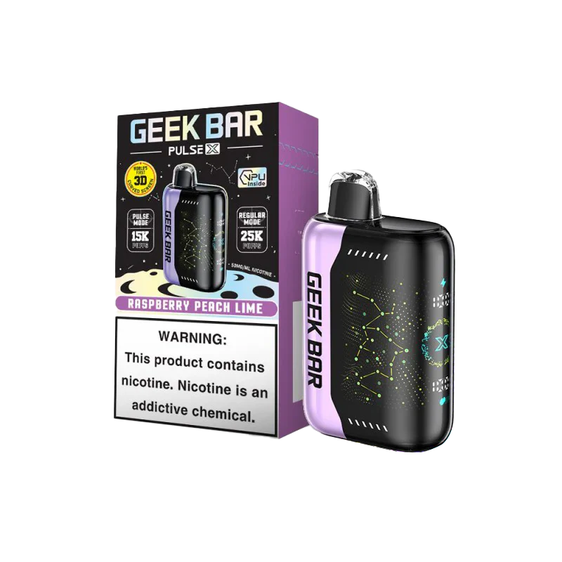 Geek Bar Pulse X Raspberry Peach Lime 25k 5ct