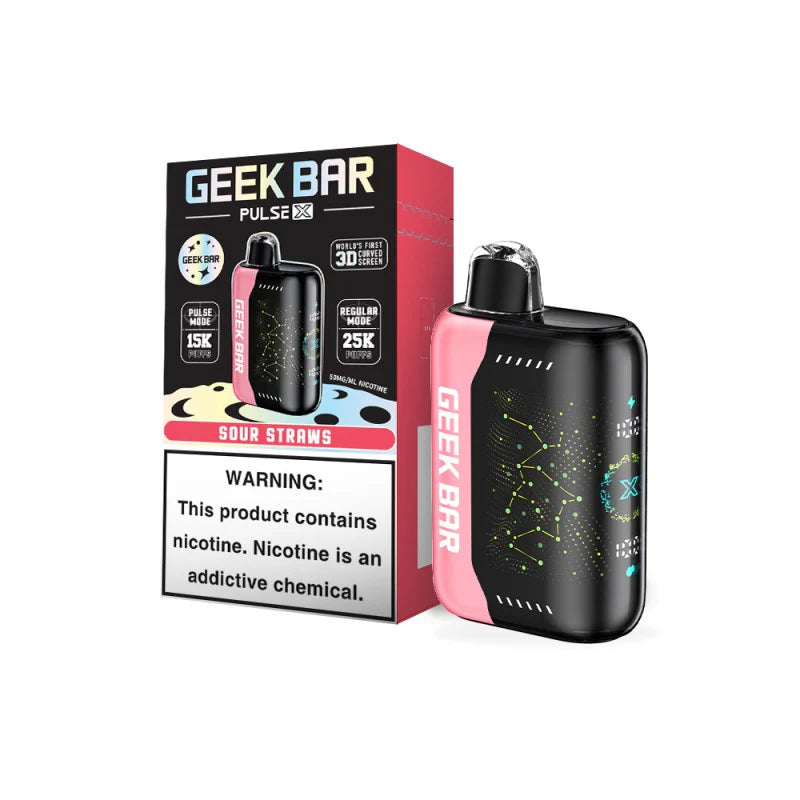Geek Bar Pulse X Sour Straws 25k 5ct