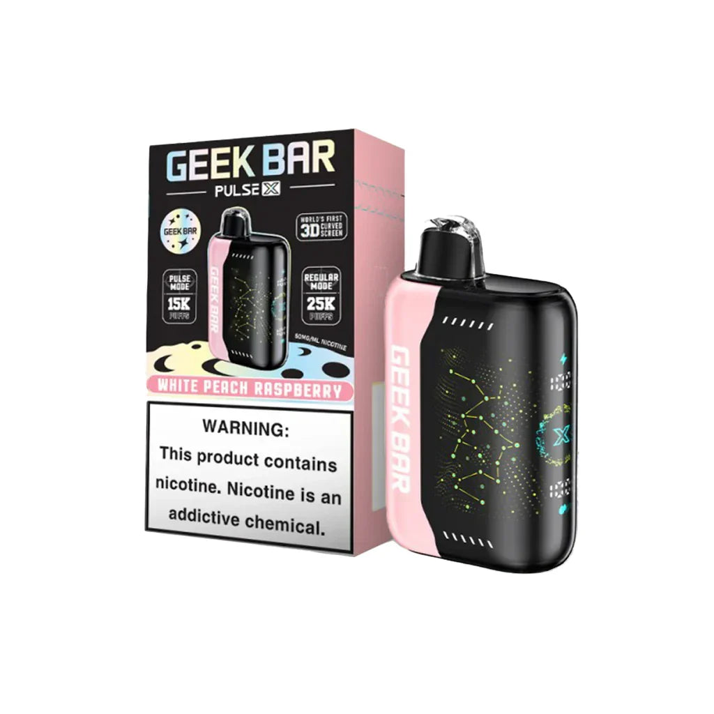 Geek Bar Pulse X White Peach Raspberry 25k 5ct