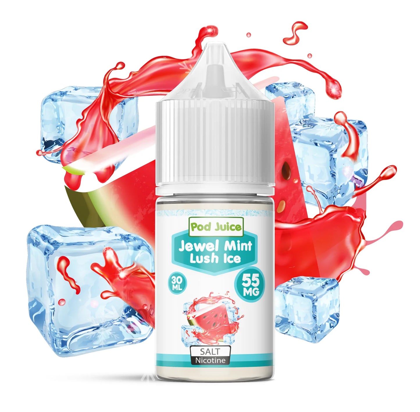 Pod Juice Jewel Mint Lush Freeze 55mg 30ml Salt Nic