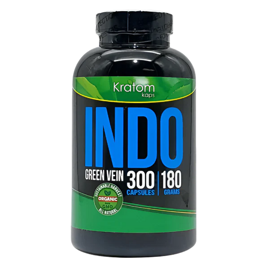 Kratom Kaps Indo Green Vien 300Caps/180Grams Bottle