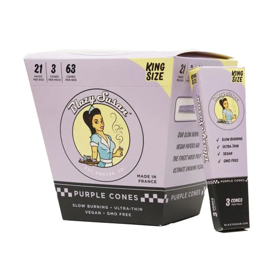 Blazy Susan Kingsize Cones 21ct Box 3pk - Purple