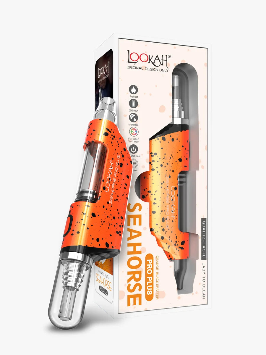 Lookah SeaHorse Pro Plus Orange - Black Spatter