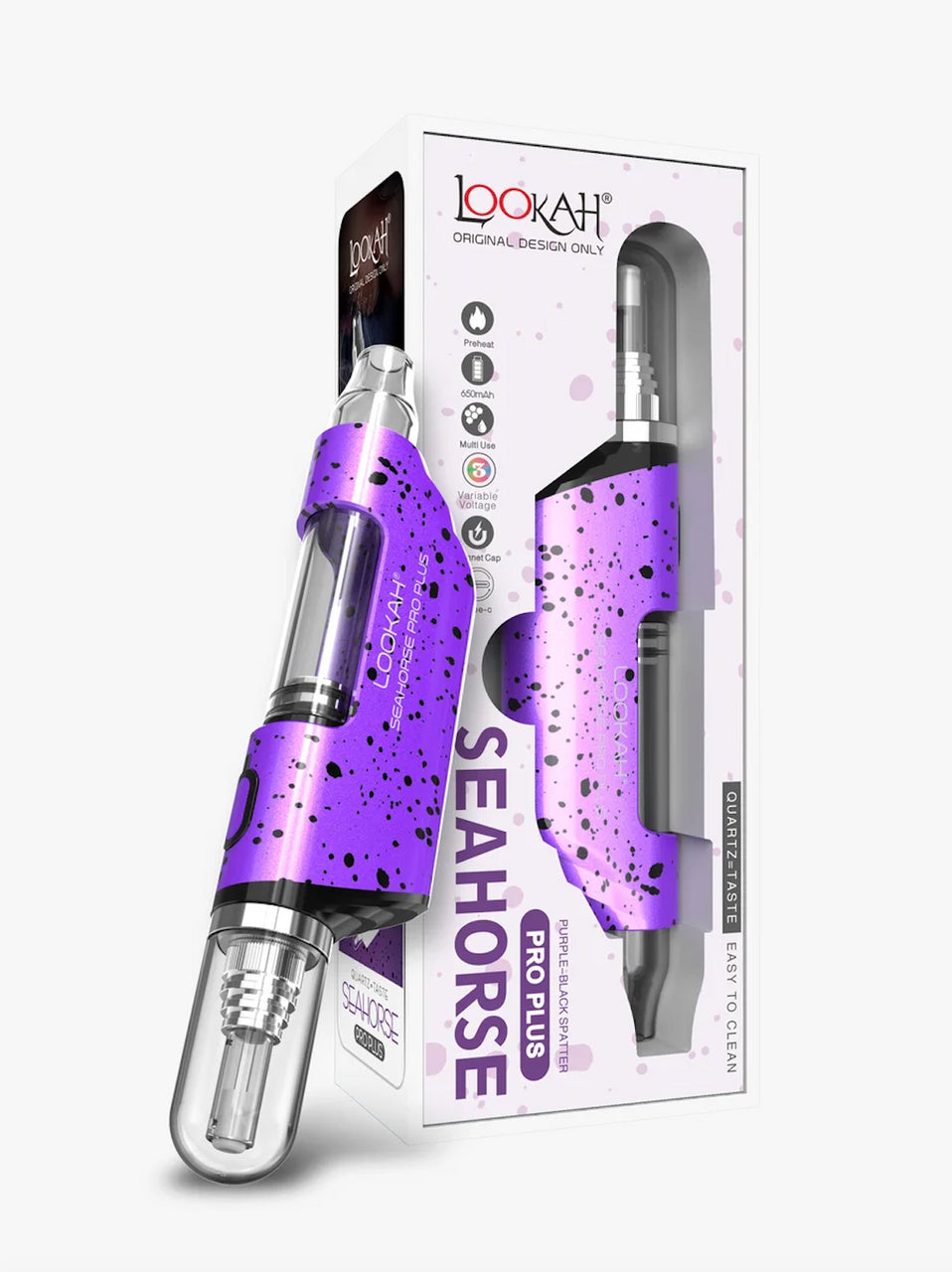 Lookah SeaHorse Pro Plus Purple - Black Spatter