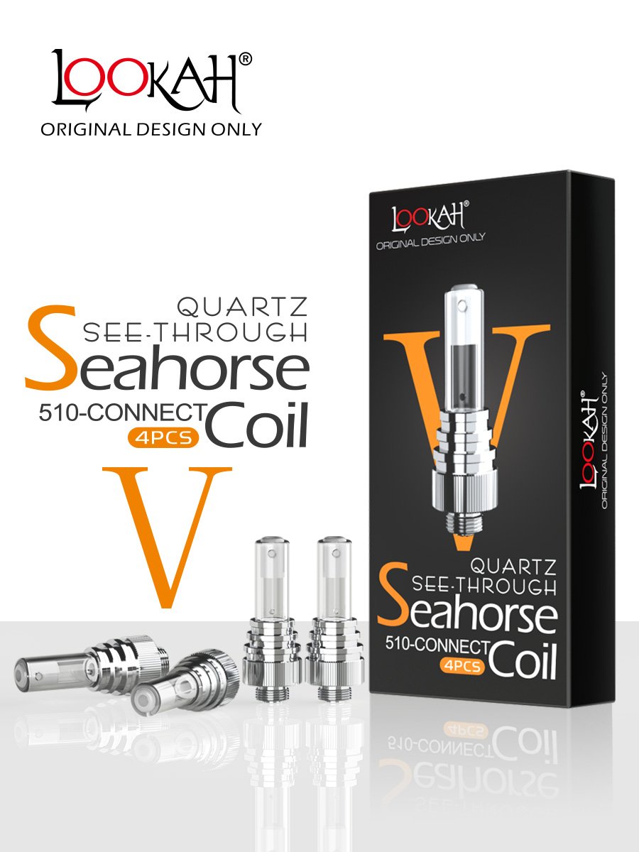 Lookah Seahorse Coils 4ct Quartz Coils V