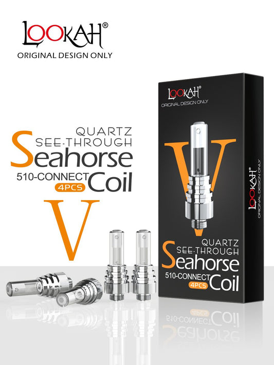 Lookah Seahorse Coils 4ct Quartz Coils V