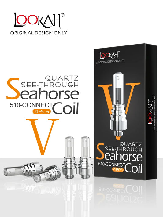 Lookah Seahorse Coils 4ct Quartz Coils V