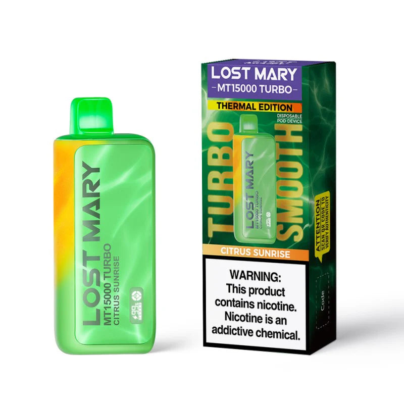 Lost Mary Turbo MT15k Citrus Sunrise 5ct