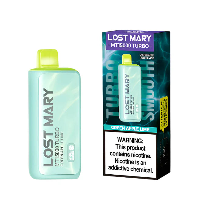 Lost Mary Turbo MT15k Green Apple Lime 5ct