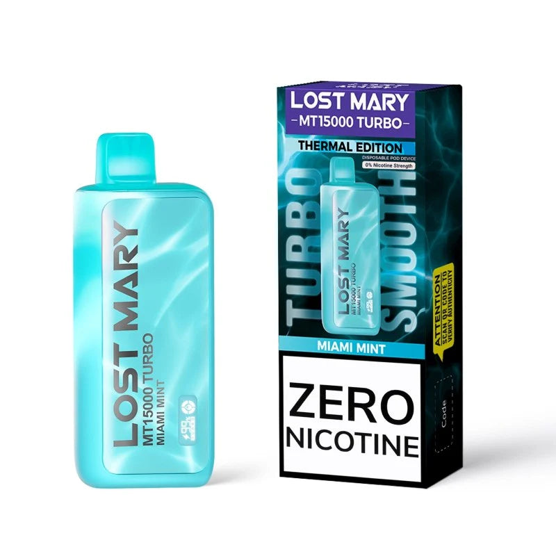 Lost Mary Turbo MT15k Miami Mini Zero Nicotine 5ct