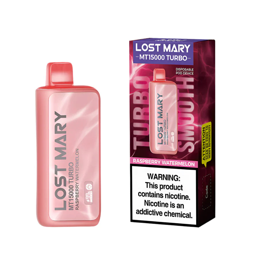 Lost Mary Turbo MT15k Raspberry Watermelon 5ct