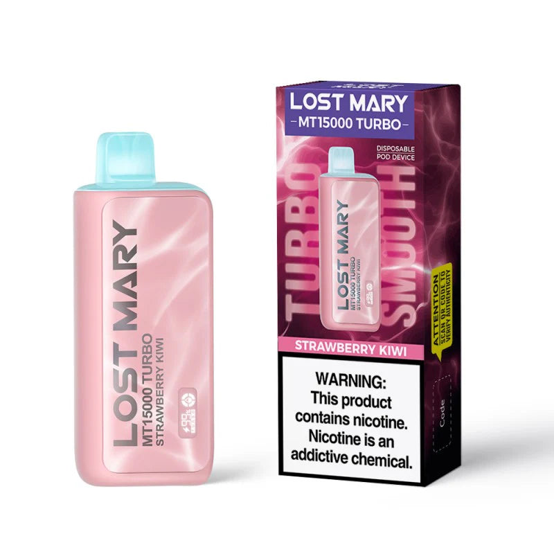 Lost Mary Turbo MT15k Strawberry Kiwi 5ct