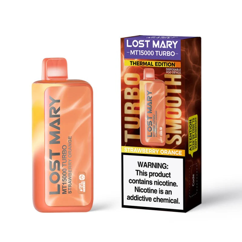Lost Mary Turbo MT15k Strawberry Orange 5ct