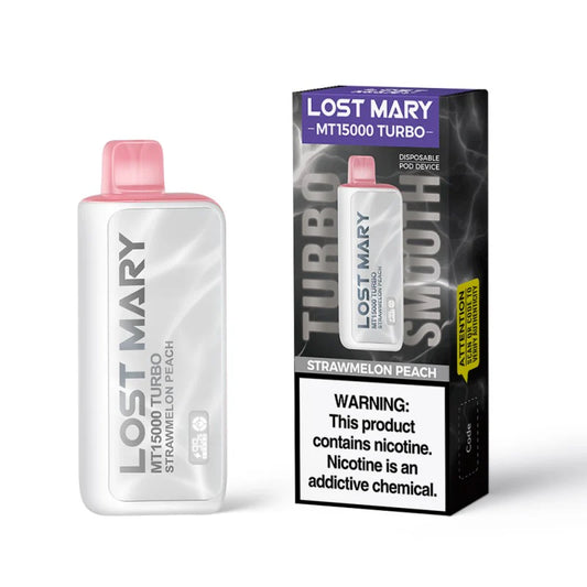 Lost Mary Turbo MT15k Strawmelon Peach 2% 5ct