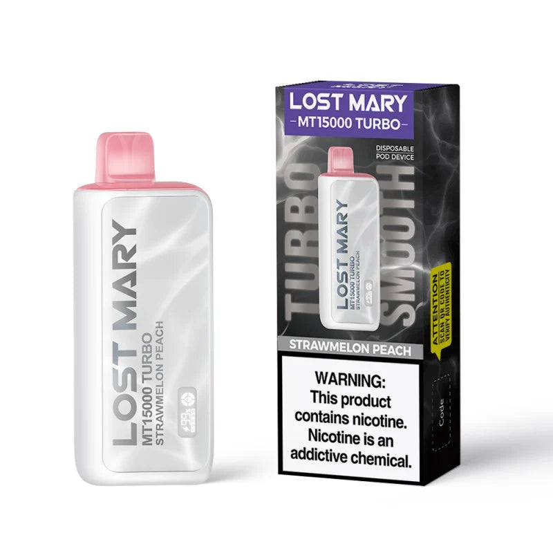 Lost Mary Turbo MT15k Strawmelon Peach 2% 5ct